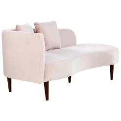 CHAUMONT - Chaise Longue - Roze - Rechterzijde - Fluweel -LeenBakker Winkel 00281c25547344778293c320cf719b1a