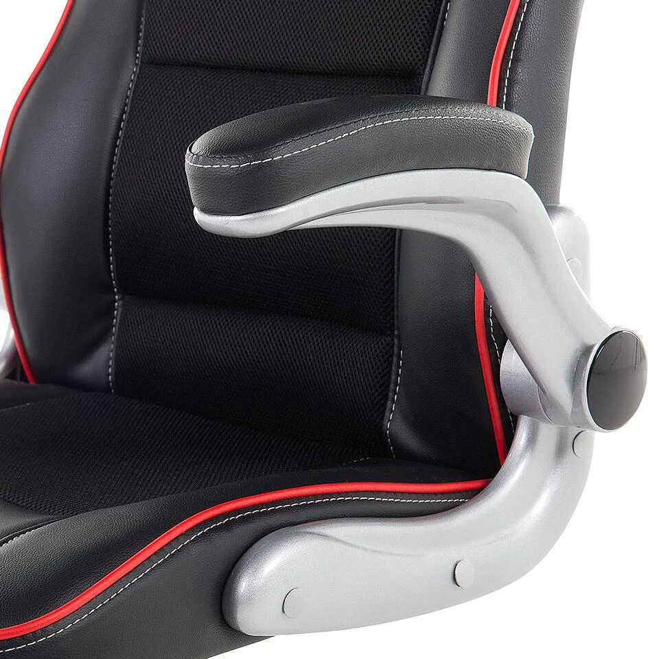 Beliani Bureaustoel MASTER - Zwart Kunstleer 4 Beliani Bureaustoel MASTER - Zwart Kunstleer - Afbeelding 2