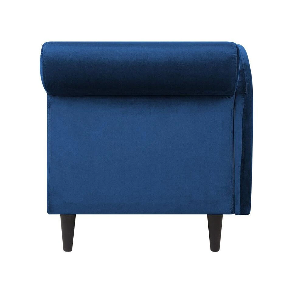 LUIRO - Chaise Longue - Blauw - Rechterzijde - Fluweel 9 LUIRO - Chaise Longue - Blauw - Rechterzijde - Fluweel - Afbeelding 7