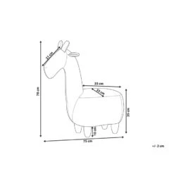 Beliani Dierenhocker GIRAFFE - Geel Fluweel -LeenBakker Winkel 01bdafdfcdab4bf99364858525a0bcf1