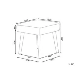 Beliani Hocker OSAGE - Grijs Katoen -LeenBakker Winkel 025406b1769b4532bea8768f00b4be9f