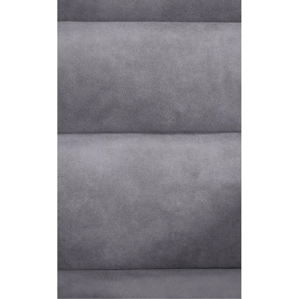 CLP Eetkamerstoel Russel Zwart Frame - Vintage Stof - Grijs 7 CLP Eetkamerstoel Russel Zwart Frame - Vintage Stof - Grijs - Afbeelding 5