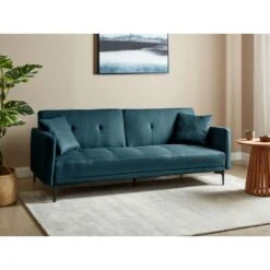 LUCAN - Slaapbank 3-zits - Blauw - Polyester -LeenBakker Winkel 03353a1a8f6346a19955104779e8bb54