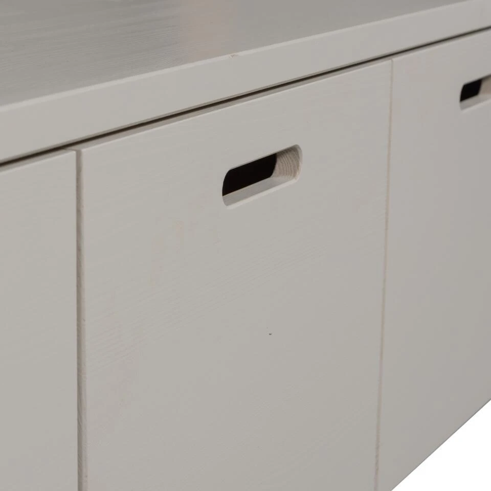 WOOOD Silke Kistbank Met Lades - Grenen - Dust/Grijs - 36x120x50 4 WOOOD Silke Kistbank Met Lades - Grenen - Dust/Grijs - 36x120x50 - Afbeelding 2
