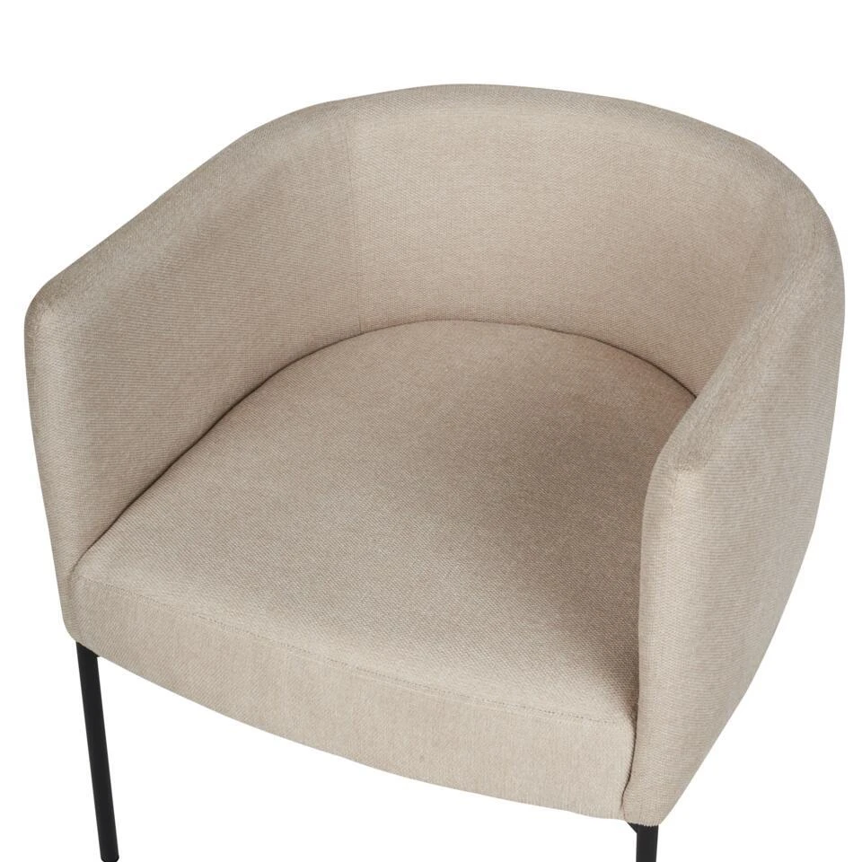 MALMOS - Fauteuil - Lichtbeige - Kunstlinnen 13 MALMOS - Fauteuil - Lichtbeige - Kunstlinnen - Afbeelding 11