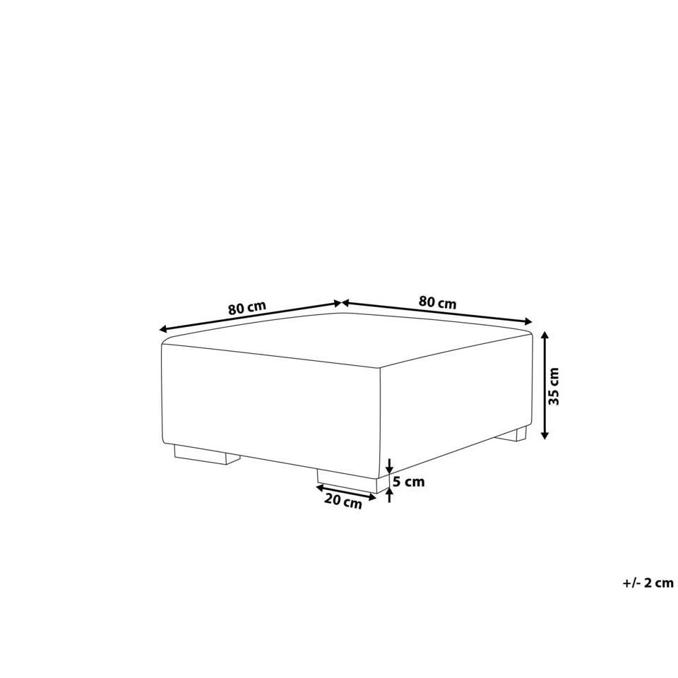 LUNGO - Ottomaan - Beige - Corduroy 5 LUNGO - Ottomaan - Beige - Corduroy - Afbeelding 3