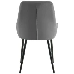 CLP Eetkamerstoel Elmira Zwart Frame - Fluweel - Donkergrijs -LeenBakker Winkel 053f93b544ac4c4e8cea1cb64aab82c5