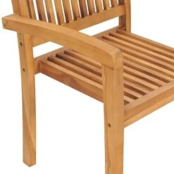 VidaXL - Tuinstoelen Met Kussens - Stapelbaar - Massief Teakhout - 6 Stuks -LeenBakker Winkel 0591d4b241cf425791ce55b47fe967fd