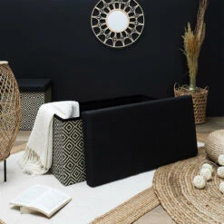 Home Deco Poefje - Opbergbox - Donkerbruin/zwart - 76 X 38 Cm -LeenBakker Winkel 05b7b296cd834871a5150e52811899d0