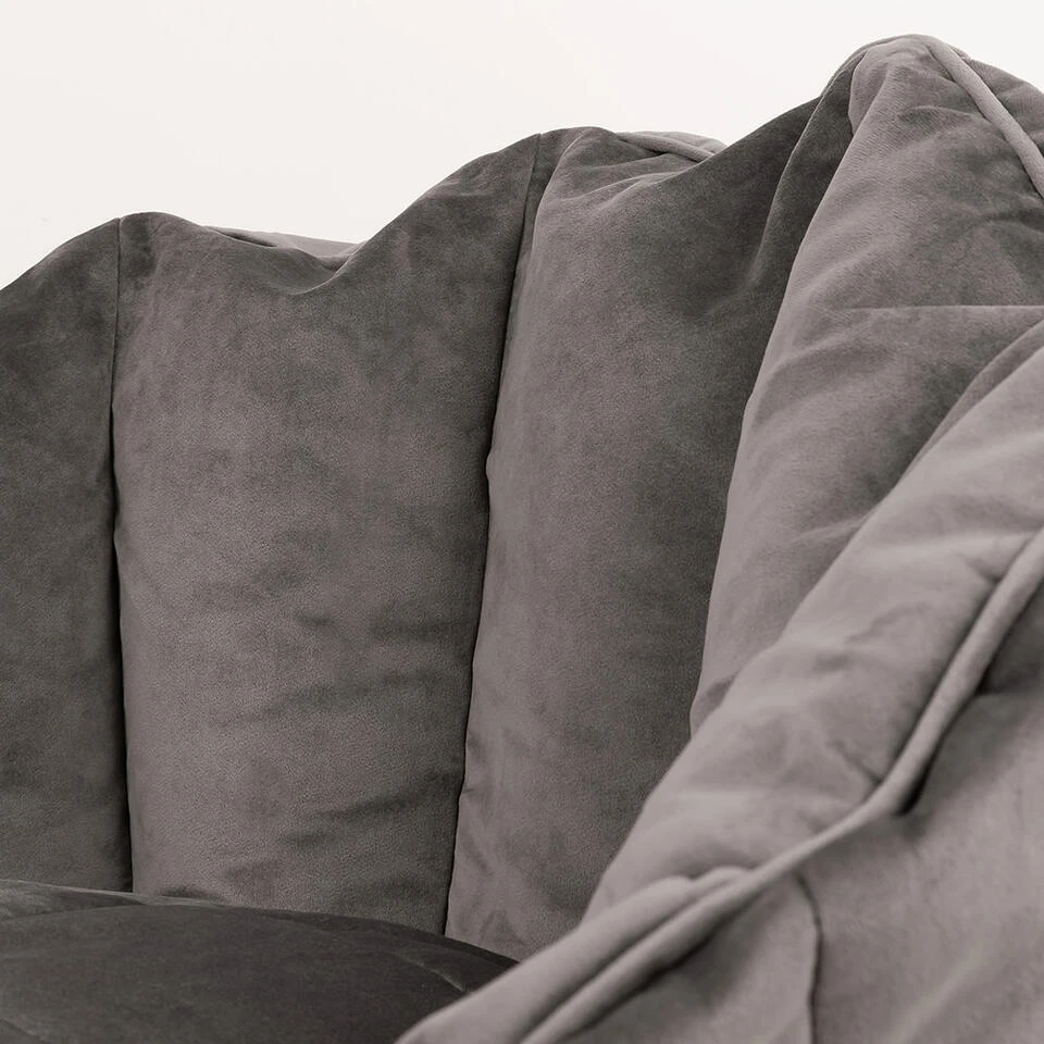 Icon Zitzak Sirena - Fluwelen Zitzak - Houtskool 7 Icon Zitzak Sirena - Fluwelen Zitzak - Houtskool - Afbeelding 5