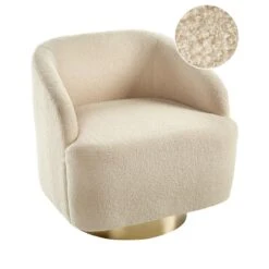 LAVIK - Fauteuil - Beige - Bouclé -LeenBakker Winkel 05fa635b23af431c92fa9e256ae469f6