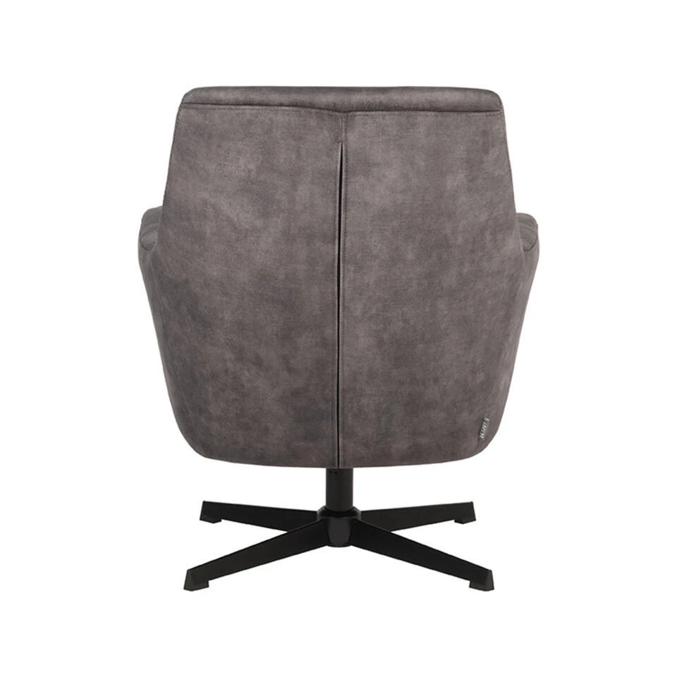 LABEL51 Fauteuil Toby Antraciet Velours 6 LABEL51 Fauteuil Toby Antraciet Velours - Afbeelding 4