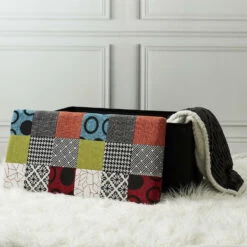 Home Deco Poef Multi Color Tile - Opbergbox - 76 X 38 Cm -LeenBakker Winkel 06e930552db64cd1af8a4914a29f03d6