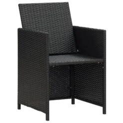 VidaXL - Tuinstoelen - Kussens - Zwart - Poly Rattan - 4 Stuks -LeenBakker Winkel 072ec87e75b74d0bb875d0350a4ad508