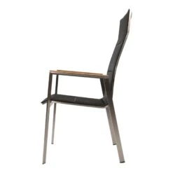 Les - Stapelstoel Hoge Rug Marmaris RVS - Zwart -LeenBakker Winkel 07ebbd533ee44e729a4ddfa9ad37893a