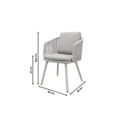 VDG Ohio Dining Chair Aluminium/rope - Mokka -LeenBakker Winkel 082b06464533492081c6e4a223d264f2