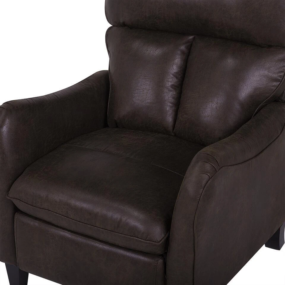 ROYSTON - TV-fauteuil - Bruin - Kunstleer 12 ROYSTON - TV-fauteuil - Bruin - Kunstleer - Afbeelding 10