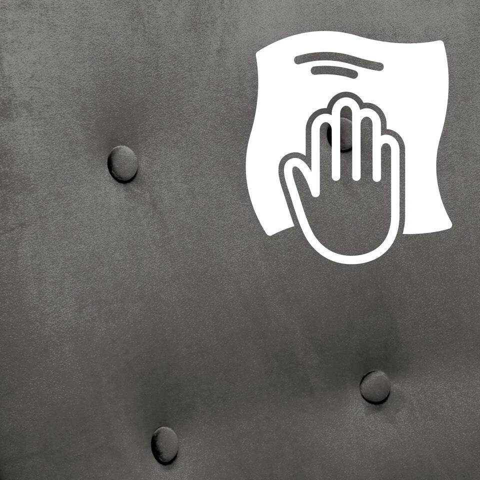 CLP Schommelstoel Sanka Fluweel - Donkergrijs 8 CLP Schommelstoel Sanka Fluweel - Donkergrijs - Afbeelding 6