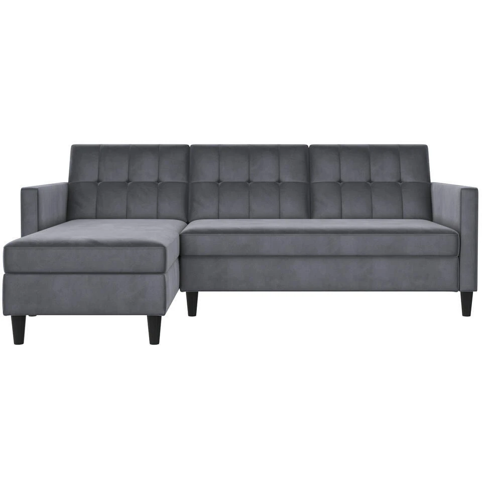 Hartford - 3-zits Slaapbank In Antraciet Fluweel 9 Hartford - 3-zits Slaapbank In Antraciet Fluweel - Afbeelding 7