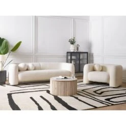 LEIREN - Fauteuil - Wit - Bouclé -LeenBakker Winkel 09c1b623e3c24191af35f36f184654cd