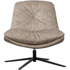 WOOOD Arve Draaifauteuil - Bedrukte Stof - Naturel Melange - 86x82x87 -LeenBakker Winkel 09f3287fb3484a2dbff223f4cfe02239