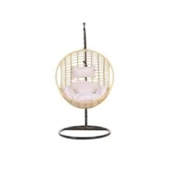 Beliani Hangstoel ASPIO - Beige Pe Rotan -LeenBakker Winkel 0a57f6e8e7f84b658018ac6f00ce5b45