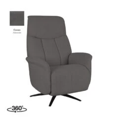 LABEL51 Fauteuil Oslo - Antraciet - Cosmo - Elektrisch - 87x79x112 Cm -LeenBakker Winkel 0b0cc03f9e474bb3b513413b666afffe