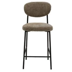 Barstoel Taupe Stof - Zithoogte 65cm - 44x50x97cm - Vajèn - Set Van 2 -LeenBakker Winkel 0b1ff684b7a34c72a12061c9f2afe862