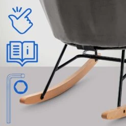 CLP Schommelstoel Sanka Fluweel - Donkergrijs 16 CLP Schommelstoel Sanka Fluweel - Donkergrijs -LeenBakker Winkel 0b5be011bd384c4b8365dbe708b92ddb