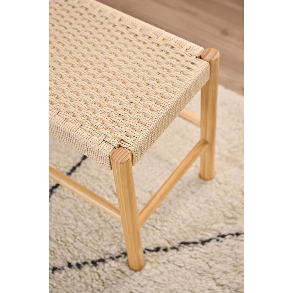 Hioshop Dublin Bank Hout Wit 10 Hioshop Dublin Bank Hout Wit - Afbeelding 8