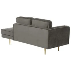 MIRAMAS - Chaise Longue - Grijs - Linkerzijde - Fluweel -LeenBakker Winkel 0c32ddfede74458c9b82238e8a566453