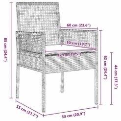 VidaXL - Tuinstoel - Beige - Poly Rattan - 53 X 60 X 85cm -LeenBakker Winkel 0cb8ec9e57da46a8a32c0079d8977183 1