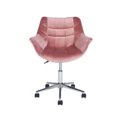 Beliani Bureaustoel LABELLE - Roze Fluweel -LeenBakker Winkel 0cc9f401a4c84d008a11496d7f00f9dc