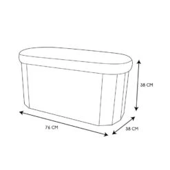 Home Deco - Poef - Opbergbox - Ovaal - Zwart - 76 X 38cm -LeenBakker Winkel 0d06f105a38e410cb968ec5af776ba11 1