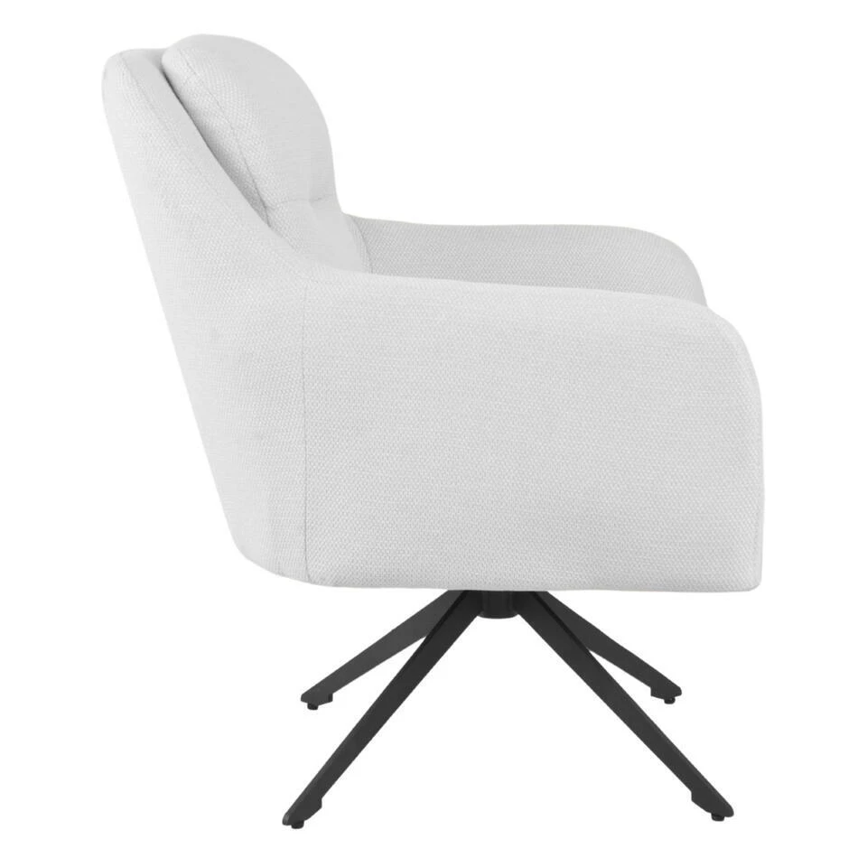Fauteuil Draaibaar - Stof Beige - 75x70x85cm - Matthias 6 Fauteuil Draaibaar - Stof Beige - 75x70x85cm - Matthias - Afbeelding 4