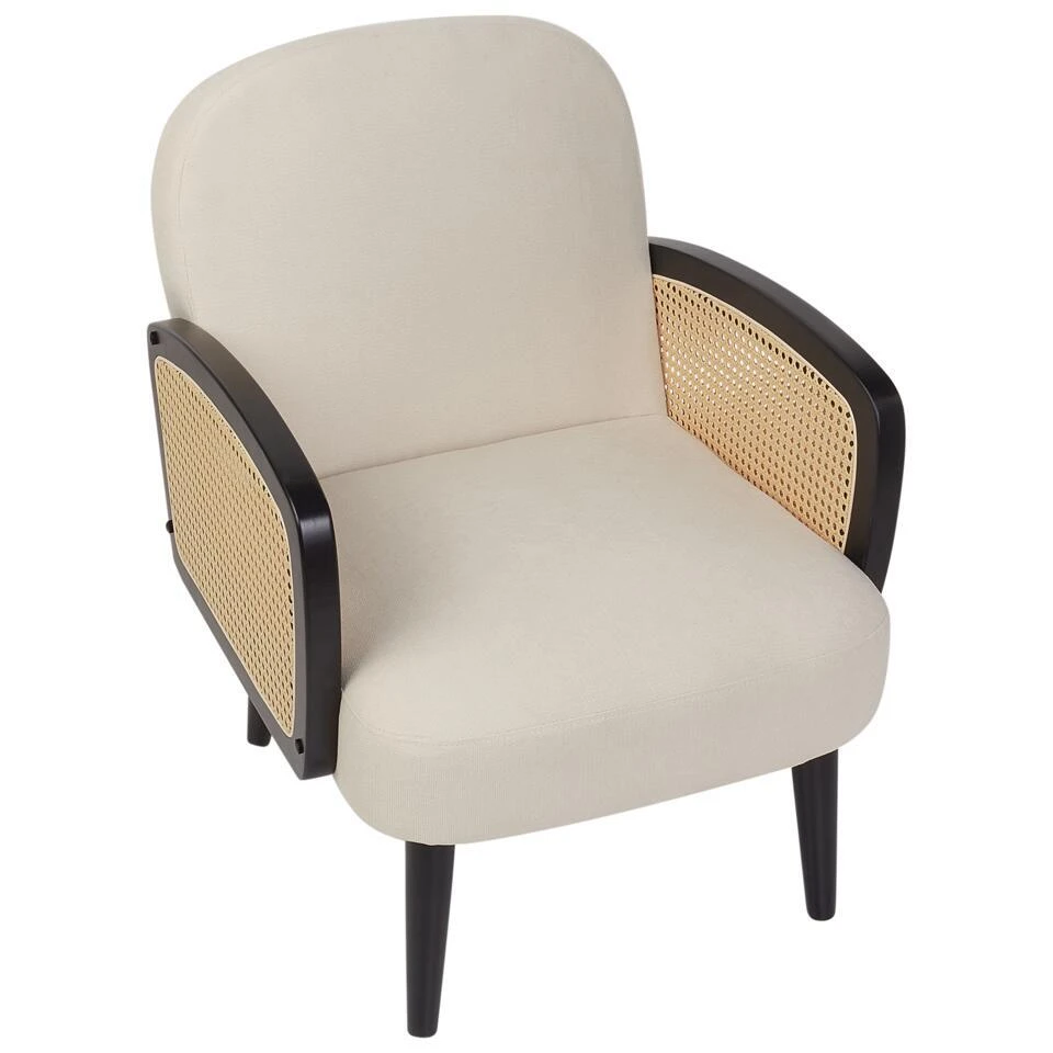 DVENBERG - Fauteuil - Lichtbeige/Zwart - Stof 9 DVENBERG - Fauteuil - Lichtbeige/Zwart - Stof - Afbeelding 7