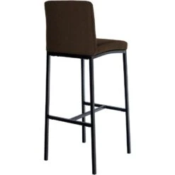 CLP Barkruk Freeport Zwart Frame - Stof - Bruin -LeenBakker Winkel 0f1ee01951cd48ae88d9d46ef98fc743