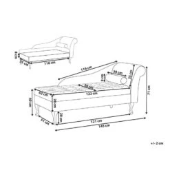 PESSAC - Chaise Longue - Groenblauw - Rechterzijde - Fluweel -LeenBakker Winkel 0f51b0b5794c48649aab64a25efb95af 3