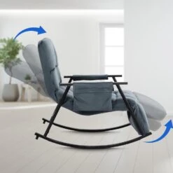 CLP Schommelstoel Cathy Fluweel - Donkergrijs -LeenBakker Winkel 0f5ba63c9e60493dad0ce2d2cb4822a5