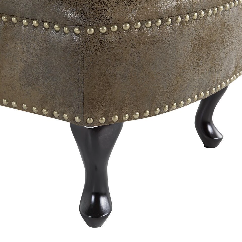 NIMES - Chaise Longue - Bruin - Linkerzijde - Kunstsuède 13 NIMES - Chaise Longue - Bruin - Linkerzijde - Kunstsuède - Afbeelding 11