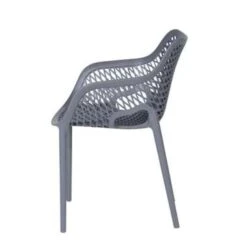 Garden Impressions Air XL Kunststof Tuinstoel Donker Grijs - 4 Stuks -LeenBakker Winkel 1000003874 0103