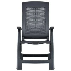 VidaXL Tuinstoelen 2 St Verstelbaar Kunststof Antracietkleurig -LeenBakker Winkel 1000006340 0102