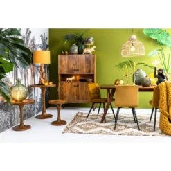 Eetkamerstoel Olive - Oker - Velvet -LeenBakker Winkel 1000022098 0110