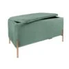 Leitmotiv Bank Snog XL - Velvet Jade Groen, Goud Geverfde Poten - 90x45x45cm -LeenBakker Winkel 1000022706
