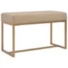 VidaXL Bankje 80 Cm Fluweel Beige -LeenBakker Winkel 1000026846