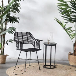Giga Meubel Rotan Stoel Zwart - Badung -LeenBakker Winkel 1000027481 0107