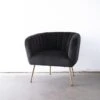 Giga Meubel Fauteuil Velvet Zwart - Amy 1 Giga Meubel Fauteuil Velvet Zwart - Amy -LeenBakker Winkel 1000027534
