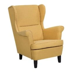 Beliani Oorfauteuil ABSON - Geel Polyester