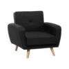 Beliani Fauteuil FLORLI - Zwart Polyester -LeenBakker Winkel 1000027745