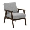 Beliani Fauteuil ASNES - Grijs Polyester -LeenBakker Winkel 1000027751
